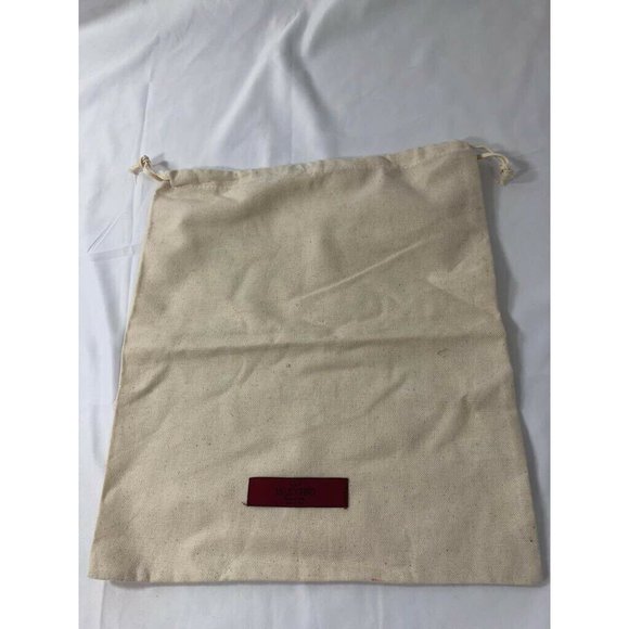 Valentino Dust Bag Storage Cover Pouch Drawstring Cream 13" X 12" - Picture 1 of 6